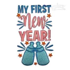 My 1st New Year Newborn Baby Machine Embroidery Designs.