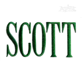 Men's Machine Embroidery Font Alphabet by Apex Scott