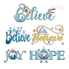 Nativity Scene Believe Hope Joy Christmas Machine Embroidery Designs