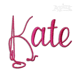 Needles Machine Monogram Embroidery Font by Apex