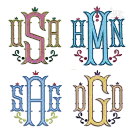 Nola Applique Monogram Machine Embroidery Font by Apex