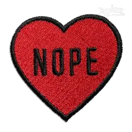 Nope Inside Candy Heart Machine Embroidery Design | Apex Digitized