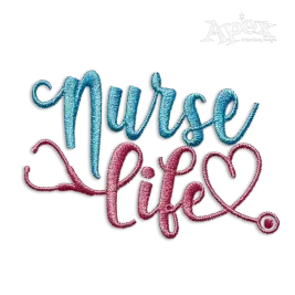 Nurse Life Machine Embroidery Design by Apex