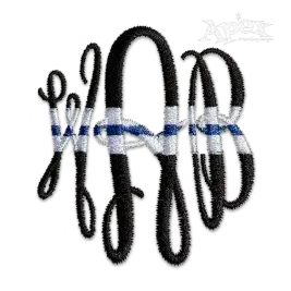 Nurse Royal Circle Monogram Embroidery Font