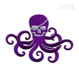 Octopus Pirate Skull Ocean Beach Idea Machine Embroidery Designs