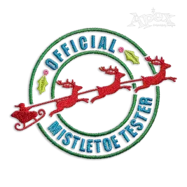 Christmas Sleigh Official Mistletoe Tester Embroidery Designs