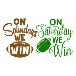 On Saturdays We Win Football SVG Cuttable Design