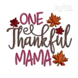 One Thankful Mama Machine Embroidery Design by Apex