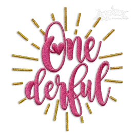 Mr. Onederful Baby 1st Birthday Machine Embroidery Design - Apex