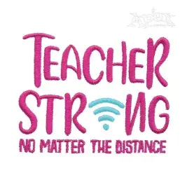 Teacher Strong Embroidery Design