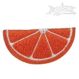 Orange Slice Embroidery Design