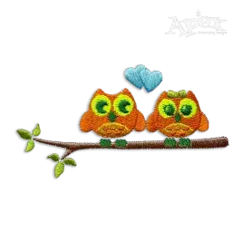 Owl Always Love You Couple Machine Embroidery Design | Apex