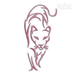 Panther Cute Outline Machine Embroidery Design by Apex