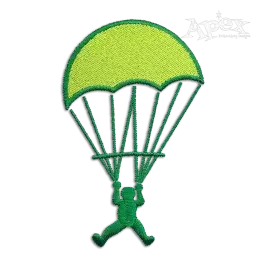 Military Parachute Soldier Machine Embroidery Designs Art
