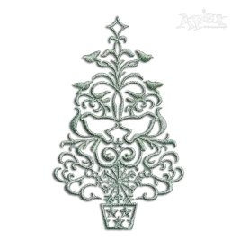 Peace Christmas Tree Machine Embroidery Designs by Apex