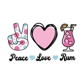 Peace Love Rum SVG Cuttable Design