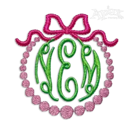 Pearl of String Bow Frame Machine Embroidery Design by Apex
