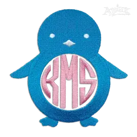 Penguin Monogram Machine Embroidery Frame Designs - Apex