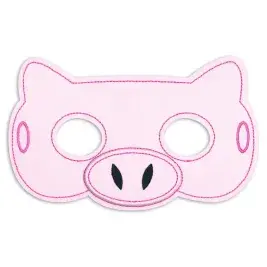 Pig Mask Embroidery Design