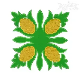 Pineapple Art Applique Embroidery Designs