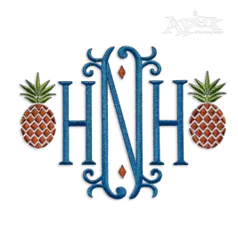 Pineapple Machine Embroidery Design by Apex
