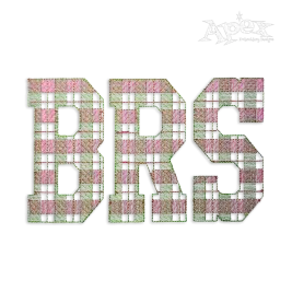 Gingham Plaid Block Machine Embroidery Font by Apex Designs