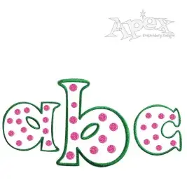 Polka Dot Embroidery Fonts