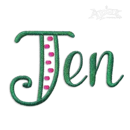 Polka Dots Open Machine Embroidery Fonts by Apex Designs
