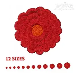 Poppy Flower Embroidery Design