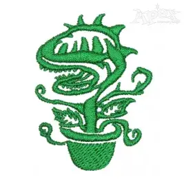Predatory Plant Embroidery Design