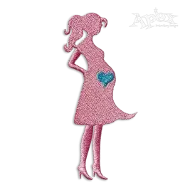 Pregnant Mother Expecting Baby Machine Embroidery Design