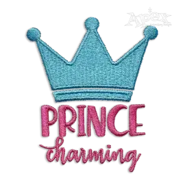 Prince Charming Crown Machine Embroidery Design by Apex