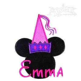 Princess Ears Applique Embroidery Design