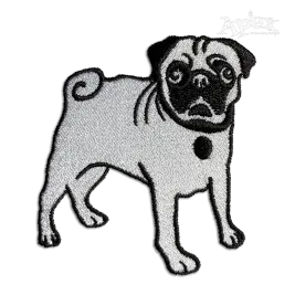 Pug Dog Machine Embroidery Design - Apex