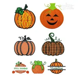 Pumpkin Bundle Applique Frames and Designs Machine by Apex