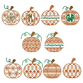 Pumpkin Aztec Cuttable Designs