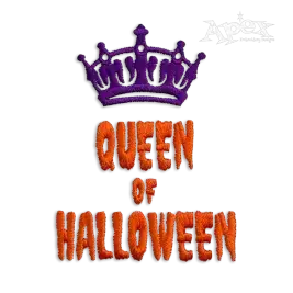 Queen of Halloween Machine Embroidery Design by Apex