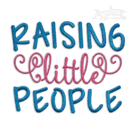 Raising Growing Little People Machine Embroidery Design