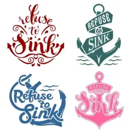 Refuse to Sink SVG Cuttable Designs