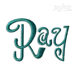Regal Curlz Machine Embroidery Fonts by Apex Designs Letters