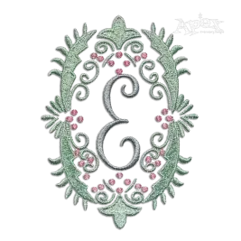 Retro Flourish Machine Monogram Embroidery Frames by Apex