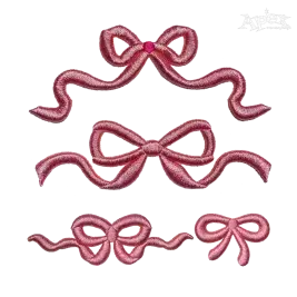 Ribbon Bow 3D Puff Pack #1 by Apex Monogram Designs