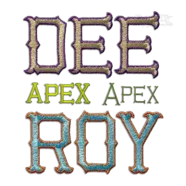 Richardson Satin two color Machine Embroidery Fonts by Apex All in One