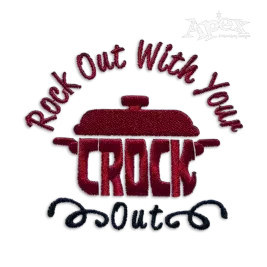 Rock Out With Crock Out Machine Embroidery Design