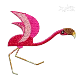 Running Flamingo Machine Embroidery Designs