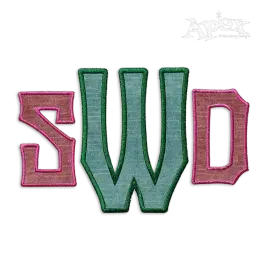 Sagano Grove Applique Machine Embroidery Fonts Letters