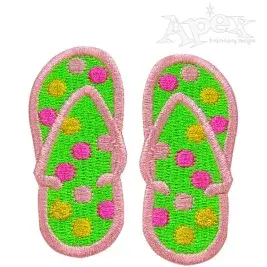 Sandals Beach Polka Dot Embroidery Design