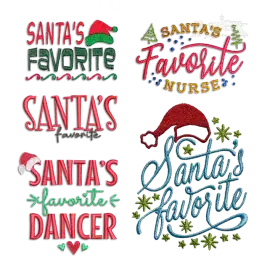 Santa's Favorite Machine Embroidery Designs Digitized by Apex All