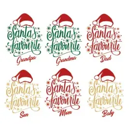 Santa's Favorite Family SVG Cuttable Design