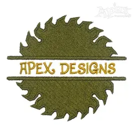 Saw Split Frame Embroidery Design